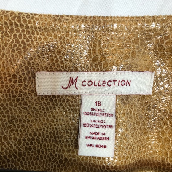 JM Collection faux leather snake print jacket NWT - Picture 4 of 7